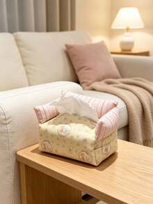 1 Buah Penutup Kotak Tisu Berbentuk Sofa dengan Motif Bunga, Tempat Tisu Dekoratif Berbentuk Persegi dari Kain Gaya Vintage, Untuk Meja, Kamar Tidur, Ruang Tamu, Dekorasi Rumah Sehari-hari - MultiWarna - View 11