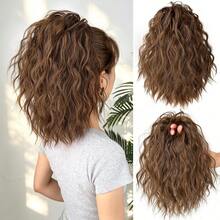 HEYPINK Wavy Messy Bun Hair Extensions, Synthetic Curly Hair Scrunchie Elastic Hair Tie, Thick Volume Tousled Updo Hair Piece, Instant Ponytail Chignon For Ladies Tousled Updo Chignon Ponytail Hair Extensions For Women, Multiple Colors Available - Dark Brown - View 11