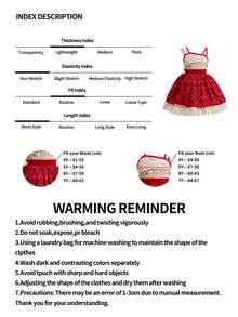 Young Girls Spaghetti Strap Tassel Princess Dress, Suitable For Parties, Fabric And Pattern Randomly Assorted - Red - View 10