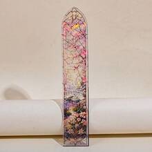 Transparent Painted Acrylic Bookmarks With Four-Season Scenery Theme, Creative Reading Decorative Accessories Featuring Four-Season Scenery Patterns, Elegant Literary Gifts For Book Lovers, Art Enthusiasts And Female Readers, Presents For Festivals - One Size - View 11