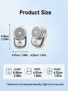 SKYWORTH 1件 IPX7 防水迷你便攜式電動刮鬍刀，溫和刮鬍，小巧易攜帶，可全機水洗 - 元石單頭 - 查看 6