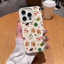 Christmas Hot Drink Gingerbread Man Pattern Suitable For IPhone11/12/13/14/15/16/16Pro/16ProMax/17/17pro/17ProMax/18pro 18ProMax - Multicolor - View 4
