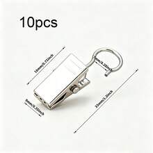 10pcs/20pcs Heavy Duty Rust-Proof Metal Curtain Clips, Strong Grip Multi-Purpose Hanging Clips For Curtains, Photo Display, Banners, Party And Wedding Wall Decor - Multiple Styles - View 12