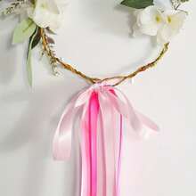 5 Rolls Mixed Color 3/8 Inch Wide Premium Double-Faced Satin Ribbon, For Wedding Gift Wrapping, Bridal Party Decoration, Bouquet DIY Crafts, 5 Colors * 10 Yards - Pink - View 5