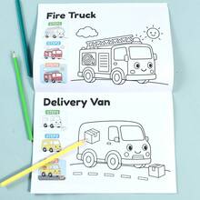 Children's Step-By-Step Coloring Book Farm Animals Cars Bus Simple Tracing Coloring Book Large Pattern Thick Lines Easy To Color Practice Workbook Back To School Learning Supplies Student Holiday Learning Gift - Multicolor - View 9