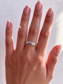 1pc Fashionable Colorful Star Ring, Mother's Day, Valentine's Day, Birthday Couple Gift, Luxury Pendant Ring Gift For Women - Colorful Star - View 4