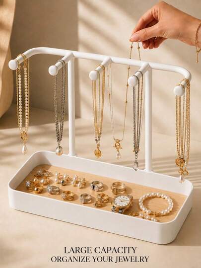 Jewelry Storage Box, Jewelry Box, For Storing Necklaces, Earrings, Jewelry, Keys, Perfume, Lipstick, Glasses And Watches. Space-Saving Multi-Function Storage Rack, Suitable For Small Spaces, Perfect Gift For Living Room.