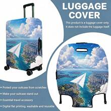 1PC / Flat Print Design / Luggage Protective Cover (Only Luggage Protective Cover, Not Including Luggage) / Suitable For 20 To 28 Inch Luggage / Made Of Thickened Fabric / Essential Accessory For Your Travel And Checked Luggage. - Multicolor - View 13