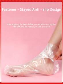 100pcs~Home DIY Foot Care Disposable Foot Covers With Adhesive Seal Leak-Proof, Thickened Plastic Foot Mask Bags For Body Lotion Foot Moisturizing, Home Foot SPA Disposable Transparent Foot Covers, Suitable For Foot Masks, Paraffin Wax Treatment, Foot Moisturizing Sealing - A - View 7