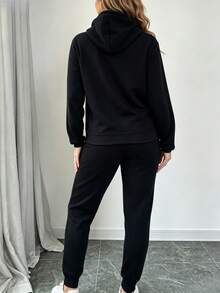 Plus Size Co-Ords - Black - View 2