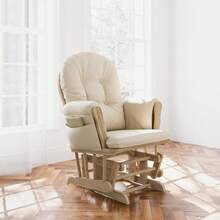 Storkcraft Premium Hoop Glider & Ottoman, Natural/Beige - Natural/Beige - View 2