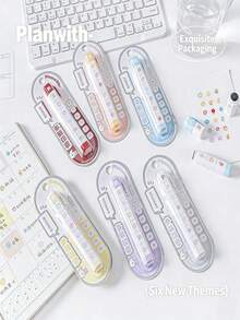 1 con dấu nhiều lớp xoay được và tháo rời, dùng cho sổ kế hoạch, nhật ký, sổ tay, làm quà tặng ngày lễ cho gia đình và bạn bè - Nhiều kiểu dáng - Xem 5