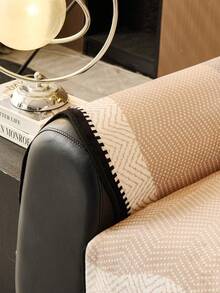 1pc Flannel Luxury Minimalist Wavy Edge Sofa Cushion 1234 Seat Sofa Seat Pad Armrest Backrest Pad Non-Slip Sofa Cover All Season - Beige - View 6