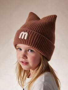 Autumn/Winter Kids Knitted Hat, Boys & Girls Woolen Beanie, Baby Pull-On Cap, Toddler Headwrap - Multicolor - View 5