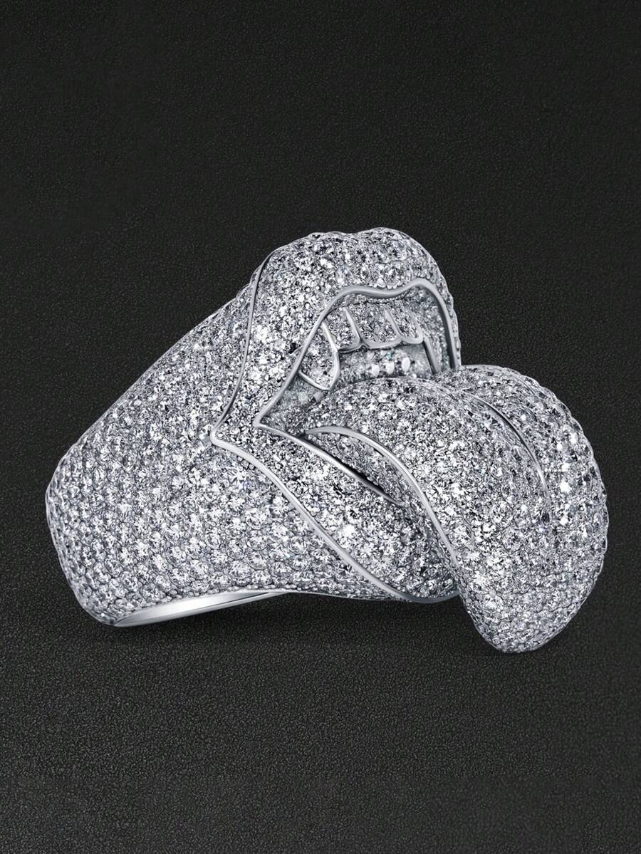 1pc Exquisite Cubic Zirconia Ring For Women, Wedding Engagement Party Jewelry, Valentine's Day Gift - 1# - View 1