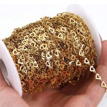1m Stainless Steel Hollow Heart Chain Gold Color Jewelry Chain Suitable For DIY Necklace Bracelet Jewelry Accessories - Stainless Steel Chain - View 4