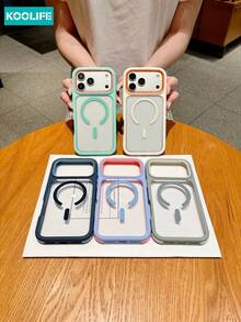 KOOLIFE 奢華防震防摔磁吸 3 合 1 配色透明壓克力 Apple 手機殼，適用於 Phone18pro/18pro Max/17ProMax、16ProMax、15ProMax、14ProMax、13ProMax、17Pro、16Pro、15Pro、14Pro、13Pro、17、16、15、14、13；適合春季週年禮物、生日禮物、畢業禮物、男友/女友生日禮物，男女皆宜 - 淺蘭紫 - 查看 5