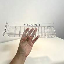 1pc Transparent 12-Grid Nail Art Storage Box, Multi-Compartment Nail Rhinestone & Pearl Storage Box, Portable Nail Tip & Extension Storage Box - Multicolor - View 9