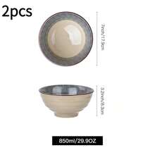 2/4pcs 4.5inch Thickened Ceramic Bowls, Blue Striped Design, Rice Bowl, Dessert Bowl, Soup Bowl, Noodle Bowl, Underglaze Design, Microwave , Suitable For Daily Use, Restaurant, Housewarming Gift - Multicolor - View 15