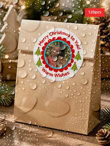 1/90/120/180/300pcs Customized Round Christmas Stickers, Personalized Winter Holiday Pattern Stickers, Support Custom Text Labels, Customizable Pattern & Text Waterproof PVC Stickers, Multiple Sizes Available, Suitable For Christmas Gift Packaging, Home Holiday Decor, Desktop Holiday Arrangement, Party Scene Decoration, Applicable To Christmas Party, Holiday Family Gathering, Year-End Celebration - Multicolor 1 - View 11