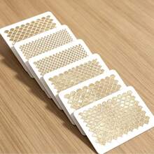 1pc Mermaid Scale Stencil, Mermaid Makeup Template, Reusable Fish Scale Pattern, Large Plastic Scale Wall Stencil, Suitable For Face And Body Painting - White - View 4