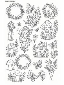 DIY Embroidery Stabilizer, A4 Size Self-Adhesive Water Soluble Non-Woven Auxiliary , Butterflies And Flowers Design, For Beginner's To Use In Embroidery Projects - 21x29.7cm/8.26x11.7in - View 14