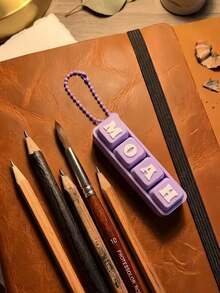 1pc Personalized Custom Name Mechanical Keyboard Keychain, Keycap Stress Relief Accessory, 3D Printed Accessory, Custom Keyboard Keychain Pendant, Suitable For Halloween And Christmas - Multicolor - View 5