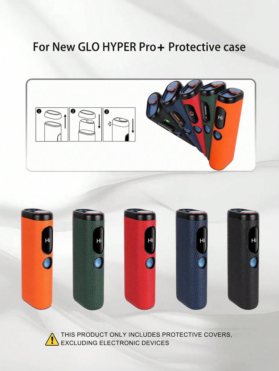 1PC For New GLO HYPER Pro+ Protective Case, PU Leather Texture, Anti-Slip, Enhanced Grip, Precise Cutouts, Multi-Color, Unisex, Couple Style, Meets Different Personalized Needs, Minimalist Fashion, Business, Daily Use, Lightweight And Portable, Effectively Protects Against Daily Drops, Scratches, Fingerprints, Can Change Appearance Style While Protecting, Suitable For Gifts And Personal Use, Storage Box - GLO HYPER Pro+/Lychee Pattern - View 1