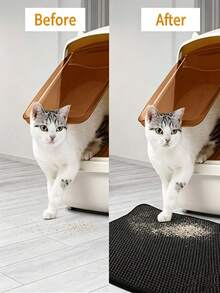 Double Layer Waterproof Cat Litter Mat For Small, Medium And Large Litter Boxes, Washable Cat Litter Cleaning Mat, 8mm Thick Cat Litter Box Mat - Coffee Brown - View 8