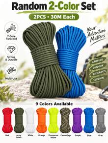 550 Paracord 4mm 7-Strand Core Type III Nylon Rope Parachute Cord Suitable For Outdoor Camping DIY Crafts - Multicolor - View 23