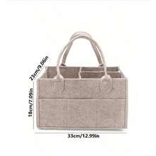 2/1pc 2mm Thick Felt Diaper Bag, 33cm*23cm*18cm, Portable Tote Bag For Moms, Baby Diaper Storage Bag And Milk Powder - Multicolor - View 14