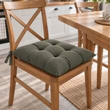 6 Pcs Comfortable Indoor & Outdoor Seat Pads For Kitchen, Dining, Garden, Balcony & Patio Chairs In Turkey - Olive Green - View 7