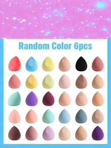 Disney 6pcs Colorful Makeup Sponge Set, Ultra Soft Multi-Shape Facial Makeup Tools, Suitable For Foundation, Cream And Powder, Portable Transparent Storage Box Set, Ideal For Daily Facial Care - Multicolor - View 10