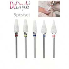 DeDryDS 5件組電動美甲修甲機套組，含旋轉研磨頭、美甲與足部修護磨鑽頭、美甲工具 - 彩色 - 查看 11