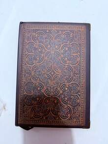 Vintage Hardcover Journal Notebook, Antique Gilded Floral Pattern, Thick Cream Yellow Paper, With Ribbon Bookmark & Metal Corner Protector, Ideal Gift For Diary Writing, Sketching & Note Taking - Multicolor - View 11