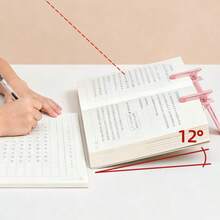 2/1pc Double Head Book Page Holder, Minimalist Study Style, Sturdy Plastic Foldable Design, Non-Blocking Reading Clip, For Book Lovers, Portable Textbook Fixing Stand, Ideal For Desk Study & Reading Practice - Multicolor - View 8