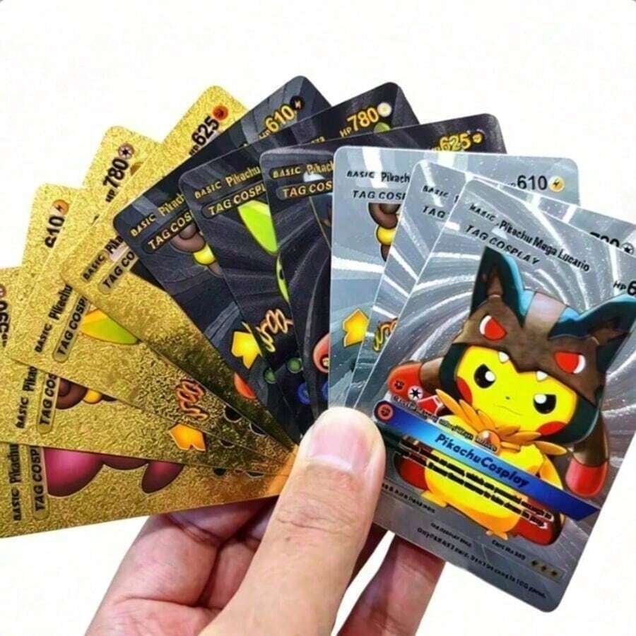 Funko 55pcs Pokémon Cards Rare VMAX, GX, EX, Collectible Cards Shiny Cards Universal Language Pokémon Anime Peripheral Cards Tabletop Game PVC Game Cards - Multicolor - View 1