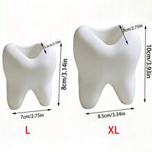 1 pieza Soporte para cepillo de dientes con forma de diente blanco y lindo, organizador de almacenamiento de cepillo de dientes y pasta de dientes para el baño de los niños, estante de almacenamiento - Multicolor - Ver 7