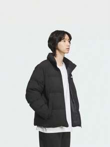 Adidas/Adidas Unisex Sports Casual Windproof Warm Stand Collar Down Jacket JL9586 - Black - View 4