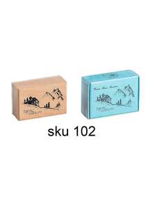 1 Buah Stempel Kayu Bermotif Vintage, Dengan Desain Bunga, Rumah, dan Rambu Jalan, Untuk Buku Panduan DIY, Dekorasi Scrapbooking, Atau Sebagai Hadiah untuk Teman - Sepotong Tunggal - View 16