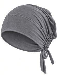 CONFLASS 1/3 buah Jilbab Wanita Lembut dengan Tali Elastis, Penutup Kepala Muslim, Topi Tidur Bernapas untuk Rambut Keriting, Dapat Disesuaikan untuk Penggunaan Sehari-hari & Malam Hari, Tersedia Berbagai Warna - topi bagian bawah bertali - View 18