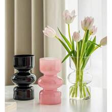 One-Piece Glass Vase, Suitable For Home Decor, Holiday Gifts, Home Decoration, Vase, Tabletop Centerpiece, Birthday Graduation Room Decoration - 1PC - View 11