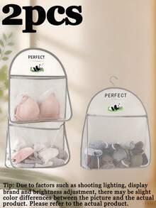 2pcs/3pcs Panda Hanging Storage Bags, Underwear & Socks Storage Bags With Hooks, Vertical Storage, Ultimate Space Utilization, Hanging Design With Built-In Hooks, Easily Hang On Closet Rod, Behind Door Or Bedside, Fully Utilize Neglected Vertical Space, No Occupancy Of Precious Tabletop And Floor Area, Space-Saving Solution For Small Spaces, Suitable For Student Dorms/Shared Living Spaces With Limited Space, Perfectly Utilize Vertical Space Behind Door And Bedside, Solve Storage Problems For Small Items - Multicolor - View 12