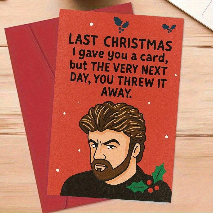 Playfully Sarcastic Christmas Card (Envelope Included) – "I Already Gave You This Last Year" Design; Perfect For Holiday Gift Exchanges Among Those With A Sense Of Humor-Suitable For Friends Or Colleagues Alike.