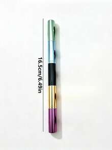 1/2Pcs 4-In-1 Portable Makeup Brush Set, Lightweight Detachable Design, Multi-Functional Powder Brush, Including Eyebrow, Lip, Lash & Eyeshadow Brushes, Travel Essential Daily Beauty Accessory, Ideal Makeup Gift, Christmas Gifts - Multicolor - View 12