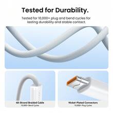 Cáp VENTION 100W PD 5A USB 3.0 Type-C đực sang đực, đầu nối ABS màu trắng, cáp sạc nhanh và đồng bộ dữ liệu cho laptop, điện thoại, máy tính bảng - Xem 4
