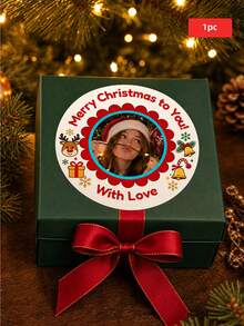 1/90/120/180/300pcs Customized Round Christmas Stickers, Personalized Winter Holiday Pattern Stickers, Support Custom Text Labels, Customizable Pattern & Text Waterproof PVC Stickers, Multiple Sizes Available, Suitable For Christmas Gift Packaging, Home Holiday Decor, Desktop Holiday Arrangement, Party Scene Decoration, Applicable To Christmas Party, Holiday Family Gathering, Year-End Celebration - Multicolor 1 - View 17