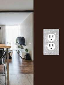 1pc Power Socket Panel Cover/Outlet Protector, Silver Rhinestone Inlaid Shiny Decorative Light Switch Panel (Suitable For Bedroom And Home Decor); Also Includes Home Decor Stickers/Wall Decals/Vinyl Stickers, Suitable For Spring Home Refresh, Decorative Accents And As Birthday Or Graduation Gifts. - Multiple Styles - View 5