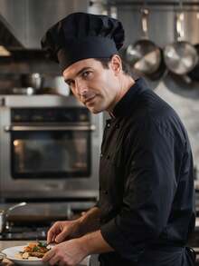 1pc Unisex Adjustable Elastic Chef Hat, Work Cap, Suitable For Hotel Kitchen, Restaurant Chef, Baker And More. - A - View 5