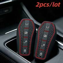 2pcs ,Car Key Case Covers For BYD Qin Plusdmi Atto 3 EV Dolphin Durable Car Accessories - Multicolor - View 4